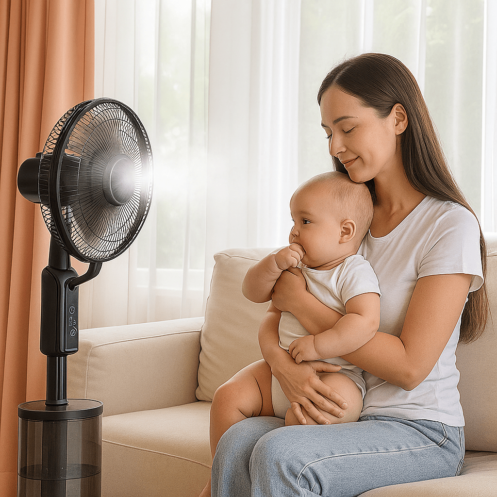 Ventilator s Raspršivačem Magle - SAMO KLIKNI