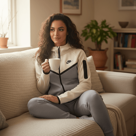 Ženska Trenerka Tech Fleece – Ženska Odjeća – S Siva/Krem – slika 2