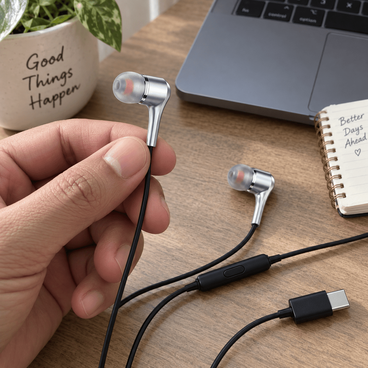 Žičane USB-C slušalice STM-662 – Žičane slušalice – – slika 3