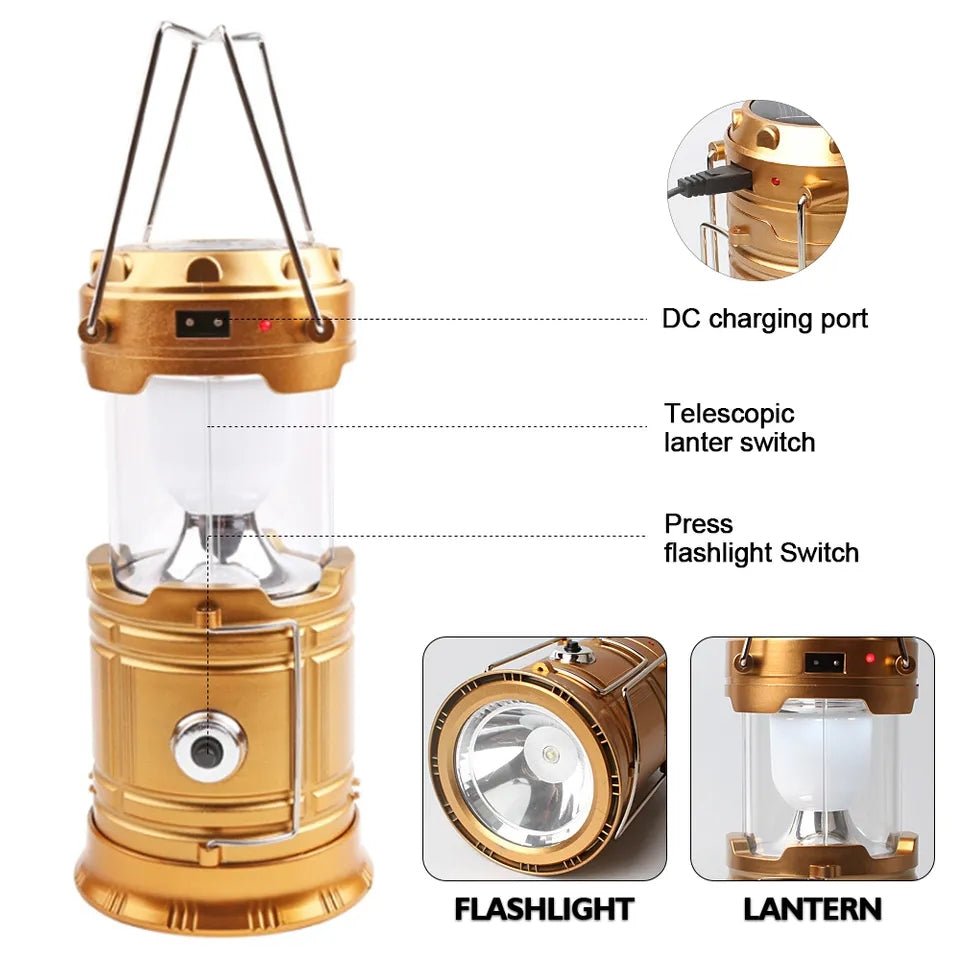 Solarna Lampa za kampiranje - SAMO KLIKNI