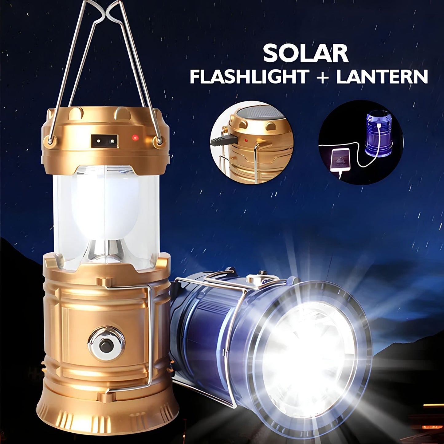Solarna Lampa za kampiranje - SAMO KLIKNI