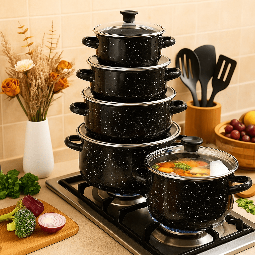 10 - dijelni set emajliranog posuđa - SAMO KLIKNI