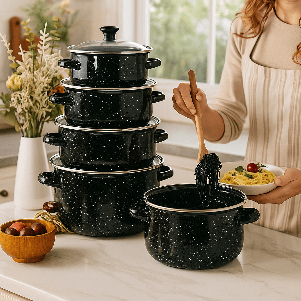 10 - dijelni set emajliranog posuđa - SAMO KLIKNI