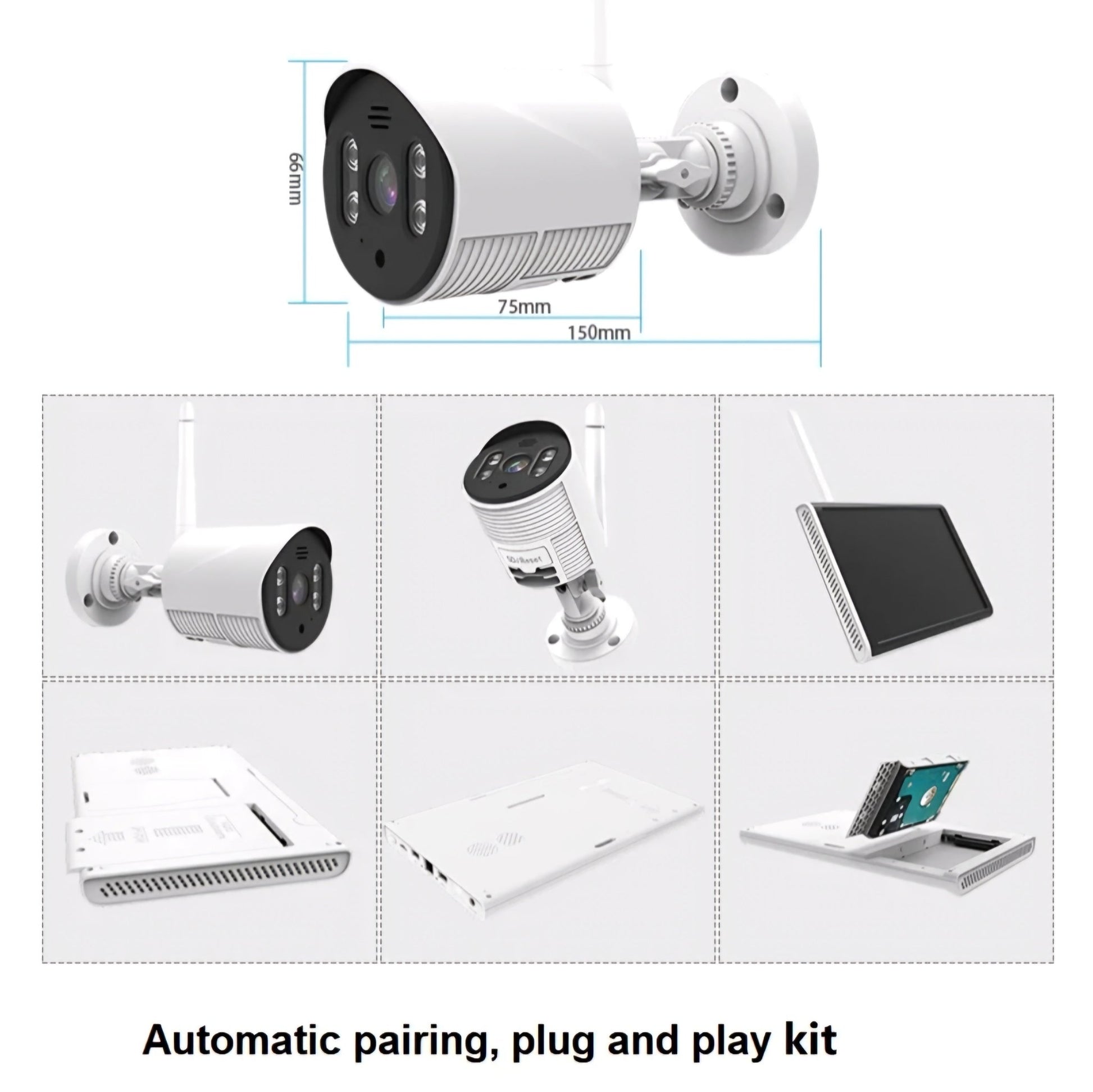 10.1" NVR Sistem za Nadgledanje s 4 Kamere - SAMO KLIKNI