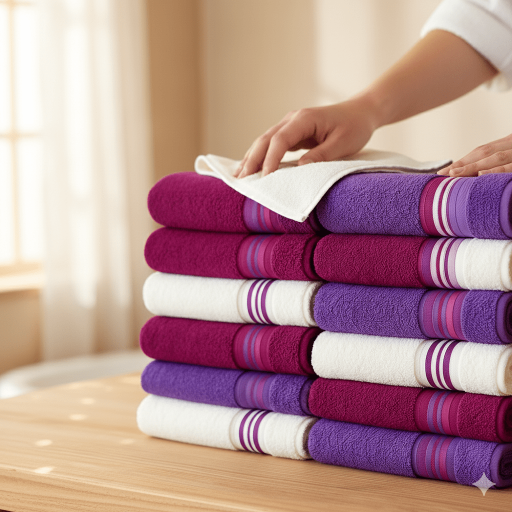 12 - dijelni premium Turski peškiri – – Ljubičasti – slika 1