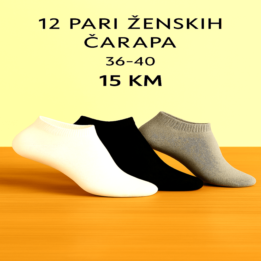 12 pari ženskih čarapa "Milano" – Čarape i Donje Rublje – Mix Boja – slika 5