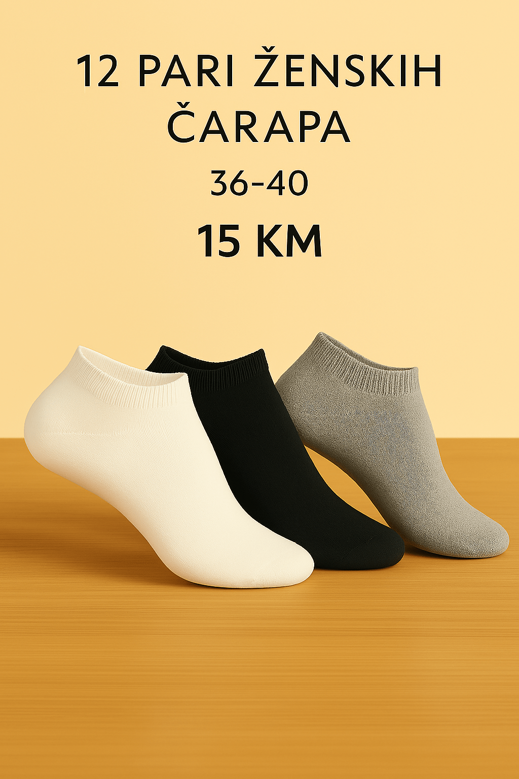 12 pari ženskih čarapa "Milano" – – Mix Boja – slika 1