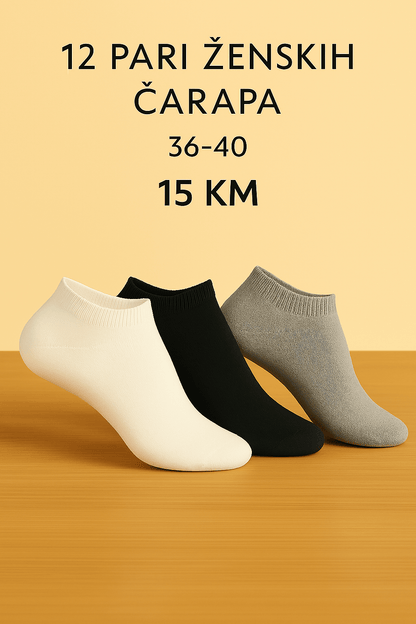 12 pari ženskih čarapa "Milano" – – Mix Boja – slika 1