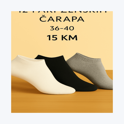 12 pari ženskih čarapa "Milano" – Čarape i Donje Rublje – Mix Boja – slika 3