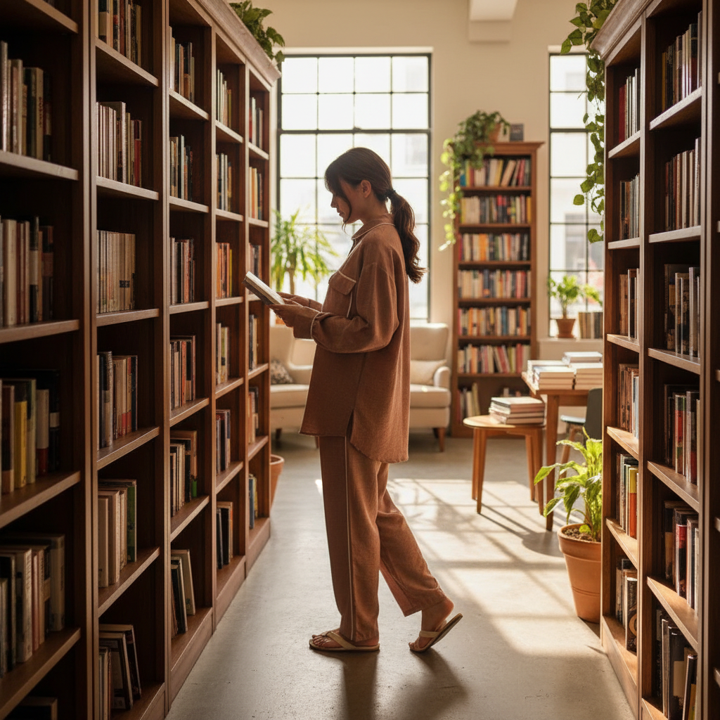 Elegantni Dvodijelni Komplet UMS - Košulja i Hlače Boja Terakote Slika 4