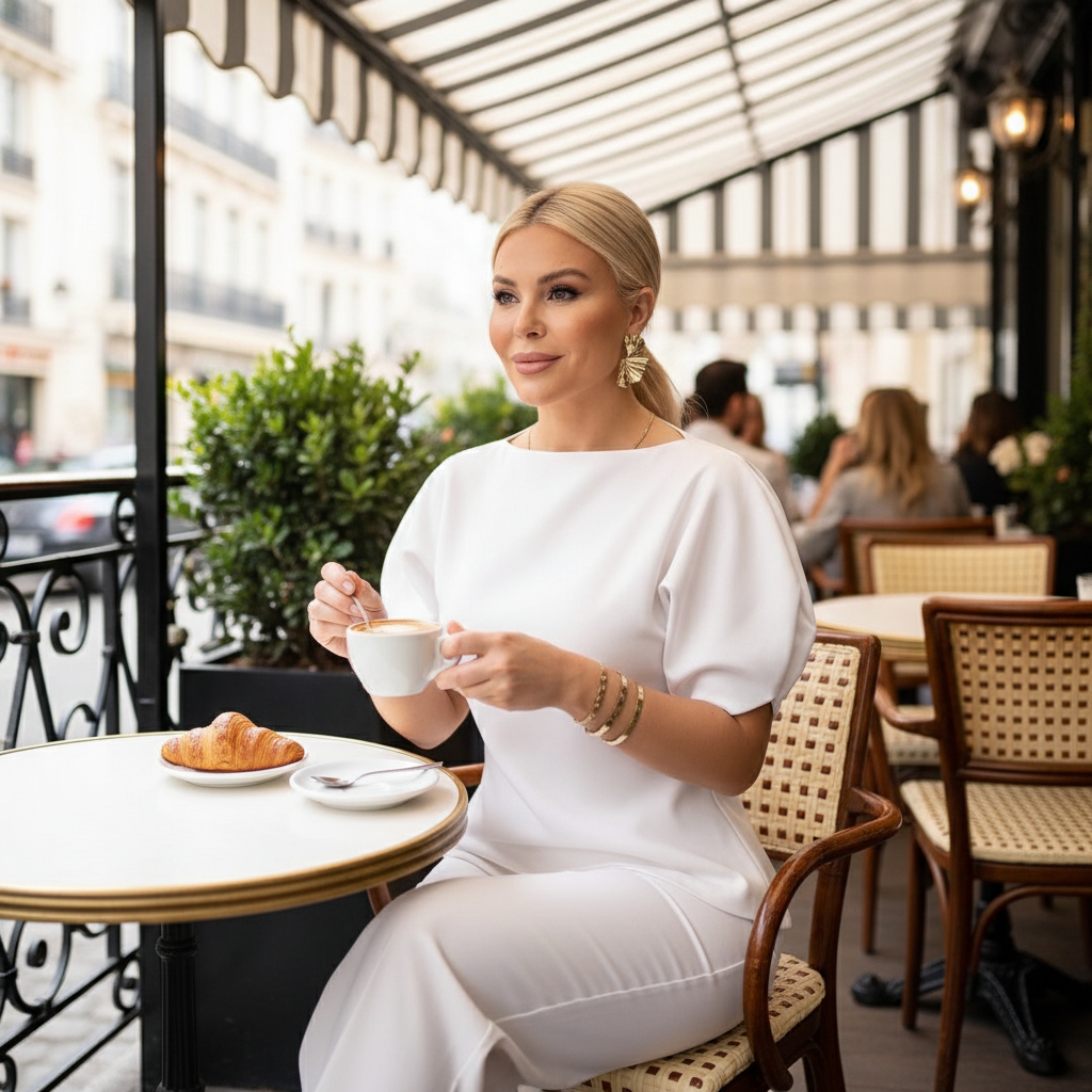 Elegantna Bijela Bluza sa Puf Rukavima - Univerzalna Veličina Slika 2
