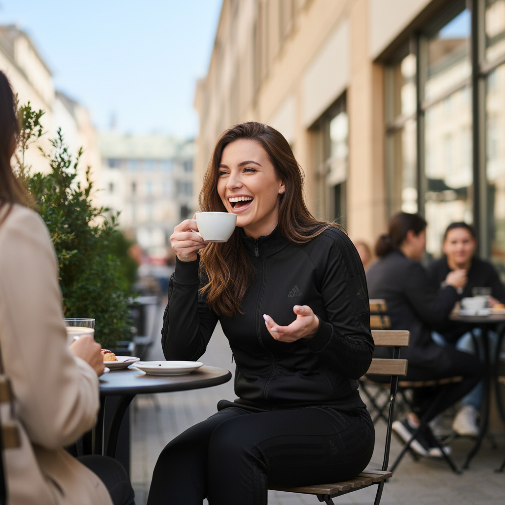Elegantni Crni Sportski Komplet za Žene – Gornji i Donji Dio Slika 4