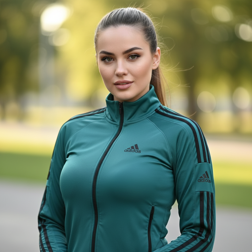 Moderna Ženska Trenirka Komplet - Zeleno-crna Slika 6