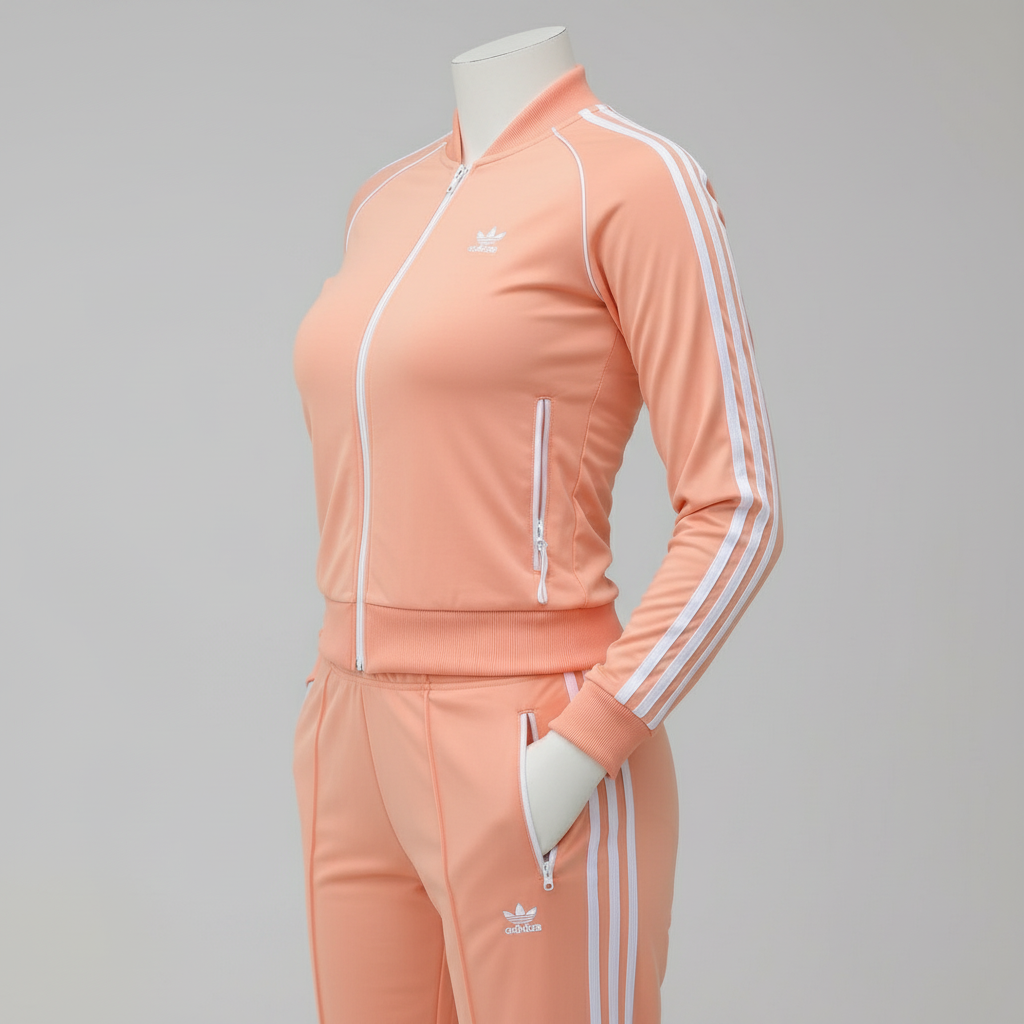 Elegantna Sportska Trenirka u Boji Breskve - Udobnost i Stil Slika 1