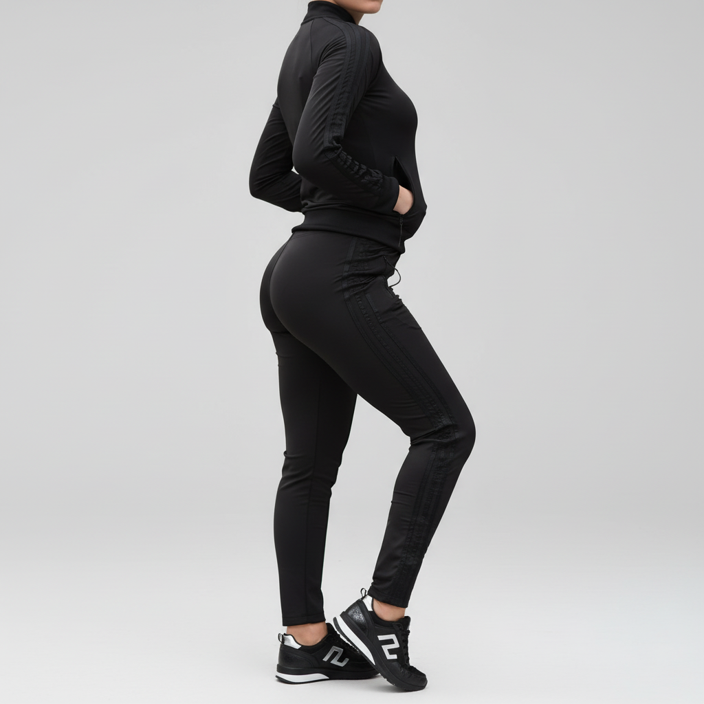 Ženska Sportska Trenirka – Elegantna Crna Kombinacija za Svaki Dan Slika 1