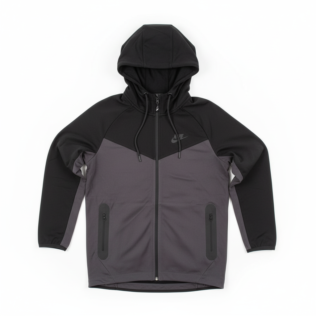 Muška Premium Trenirka | Udoban Dvodijelni Sportski Komplet | Crno-Siva Slika 1