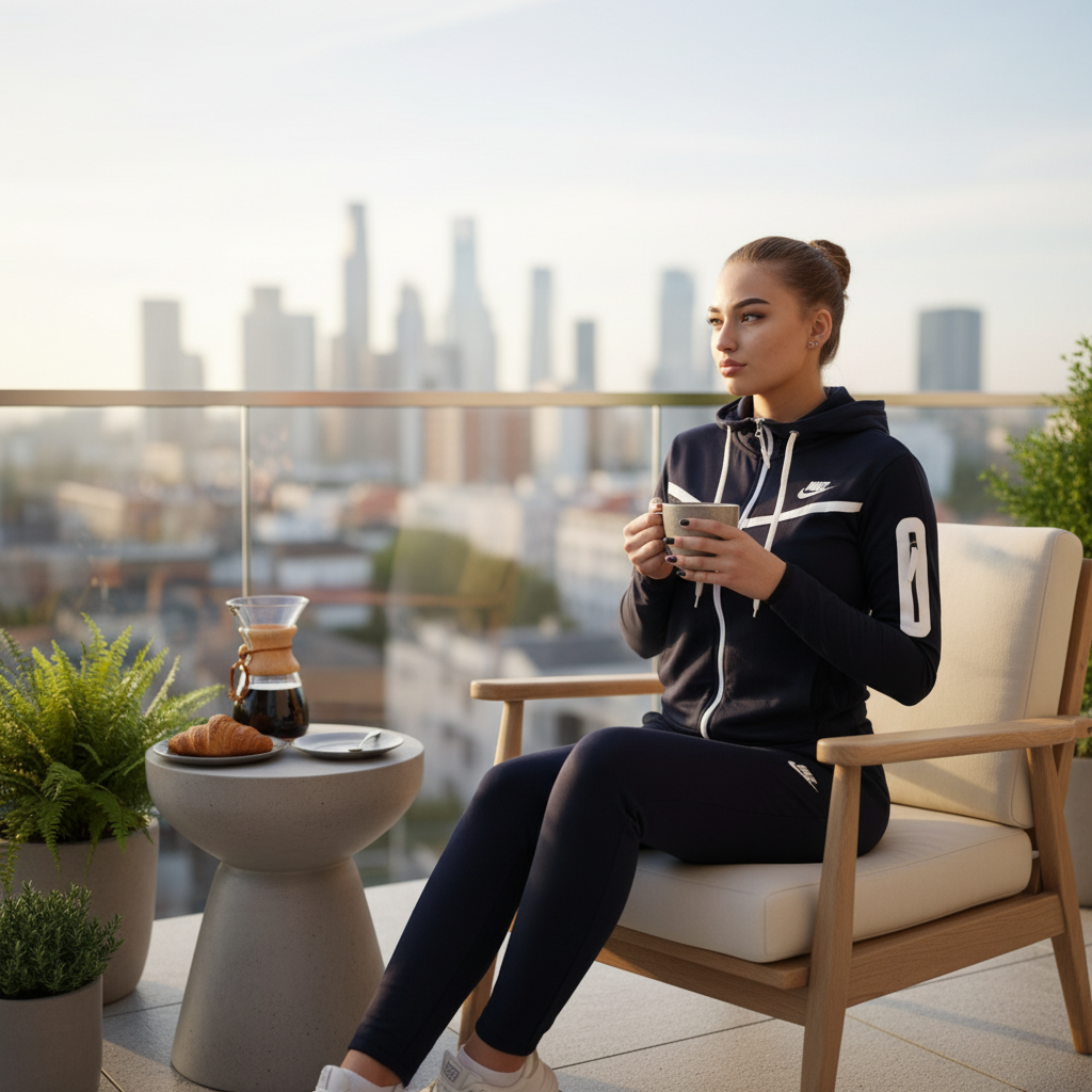 Ženska Sportska Trenirka - Tamnoplava, Elegantna i Udobna Slika 4