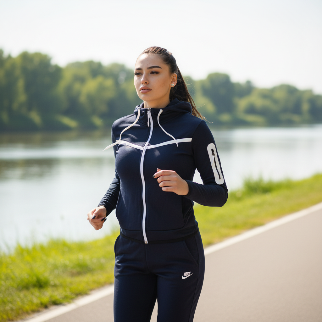 Ženska Sportska Trenirka - Tamnoplava, Elegantna i Udobna Slika 5