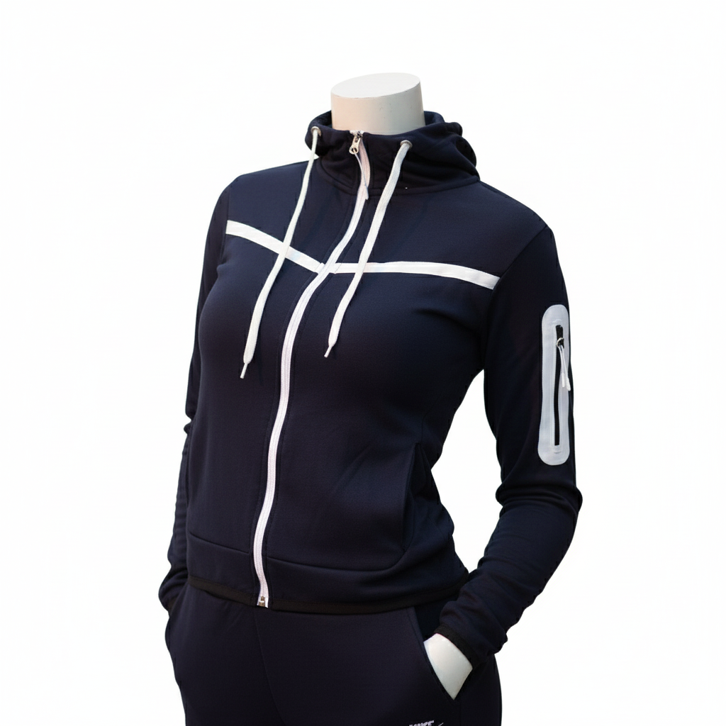 Ženska Sportska Trenirka - Tamnoplava, Elegantna i Udobna Slika 1