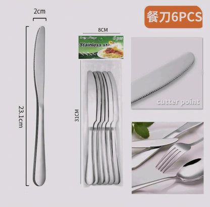 18 - Dijelni Set Pribora za Jelo Srebrne Boje – – – slika 3
