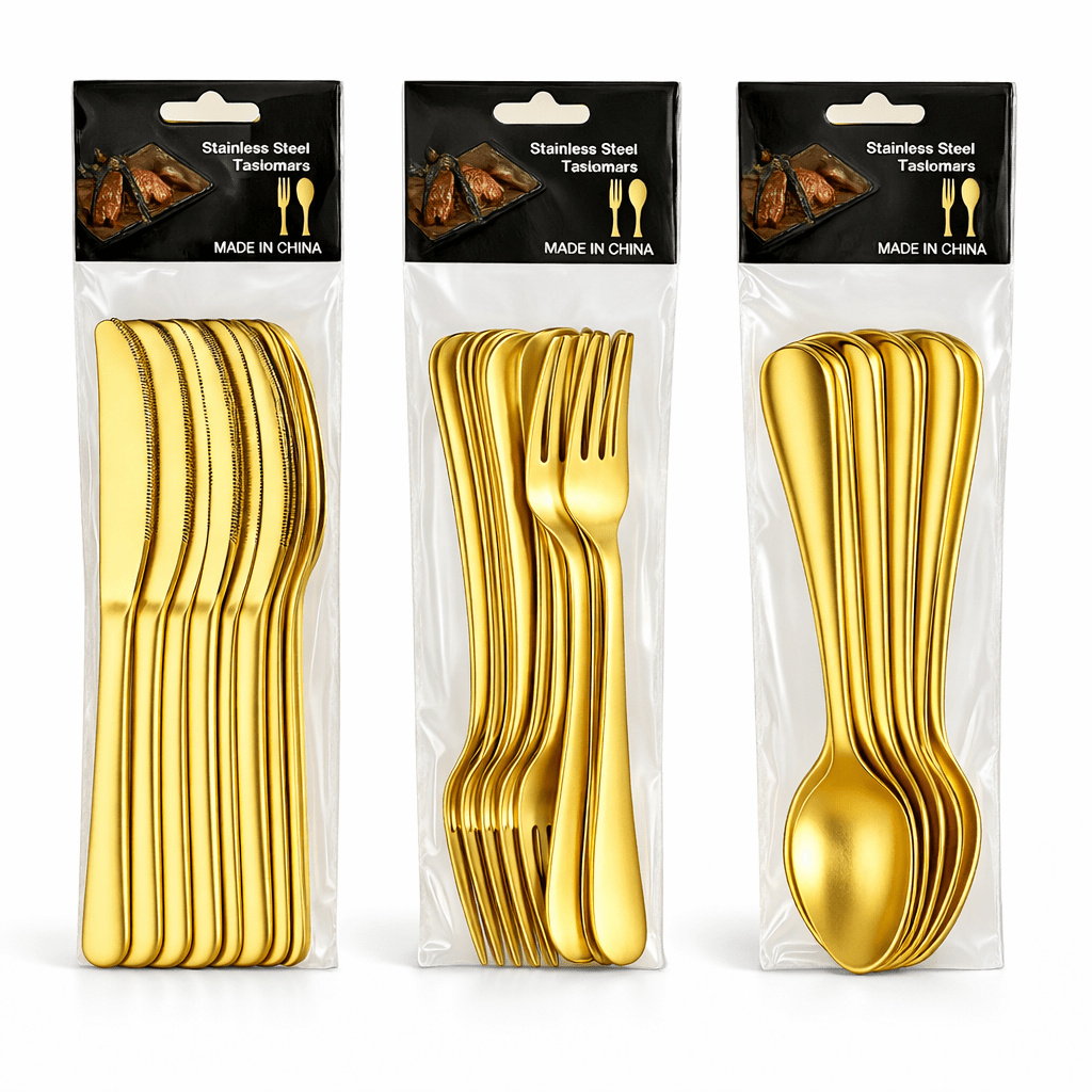 18 - Dijelni Set Pribora za Jelo Zlatne Boje – – – slika 2