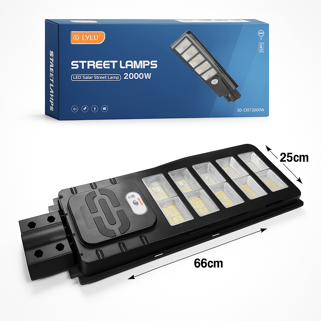 2000 W Solarna LED Ulična Lampa - SAMO KLIKNI