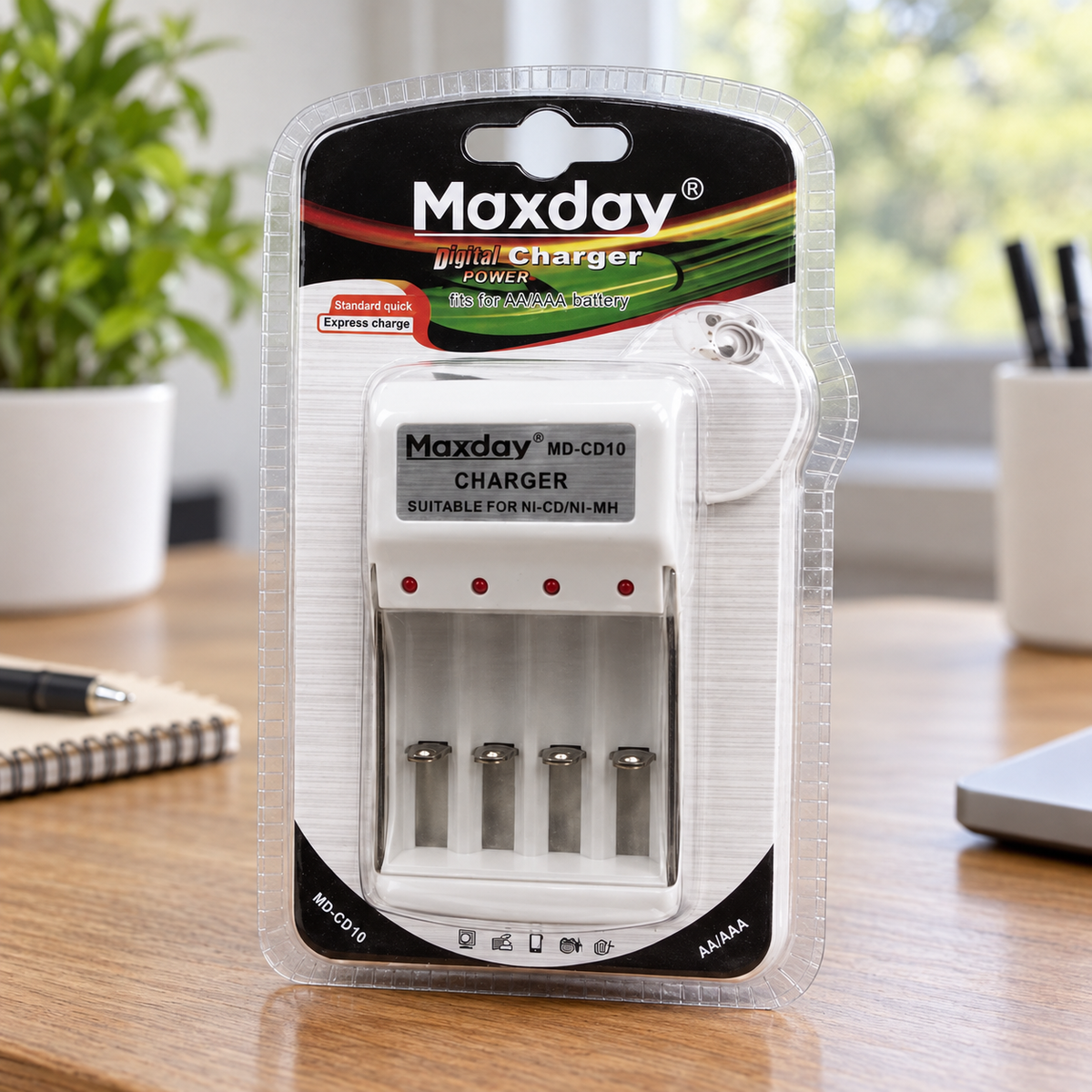 Maxday punjač za AA i AAA Ni-Cd/Ni-MH baterije – prikaz u prostoru