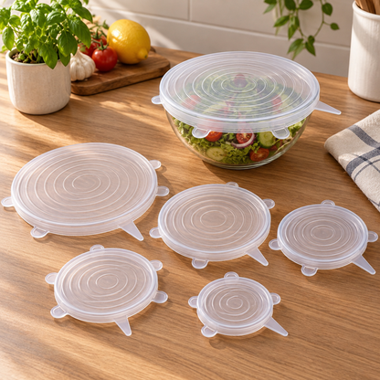 Silikonski rastezljivi poklopci – set od 6 – fotografija u domu