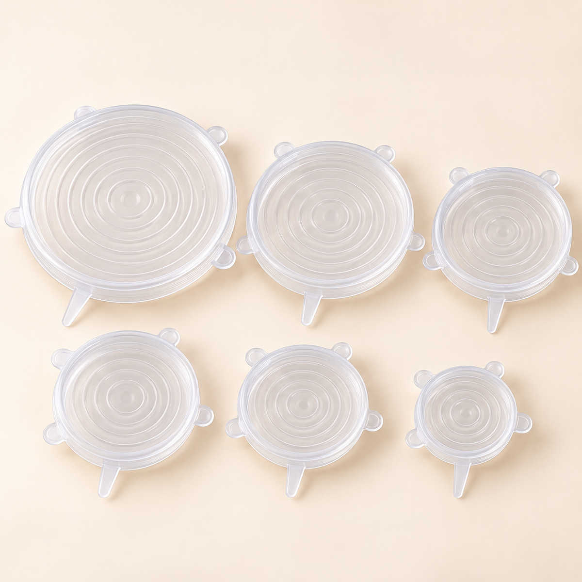 Silikonski rastezljivi poklopci – set od 6 – studijska fotografija
