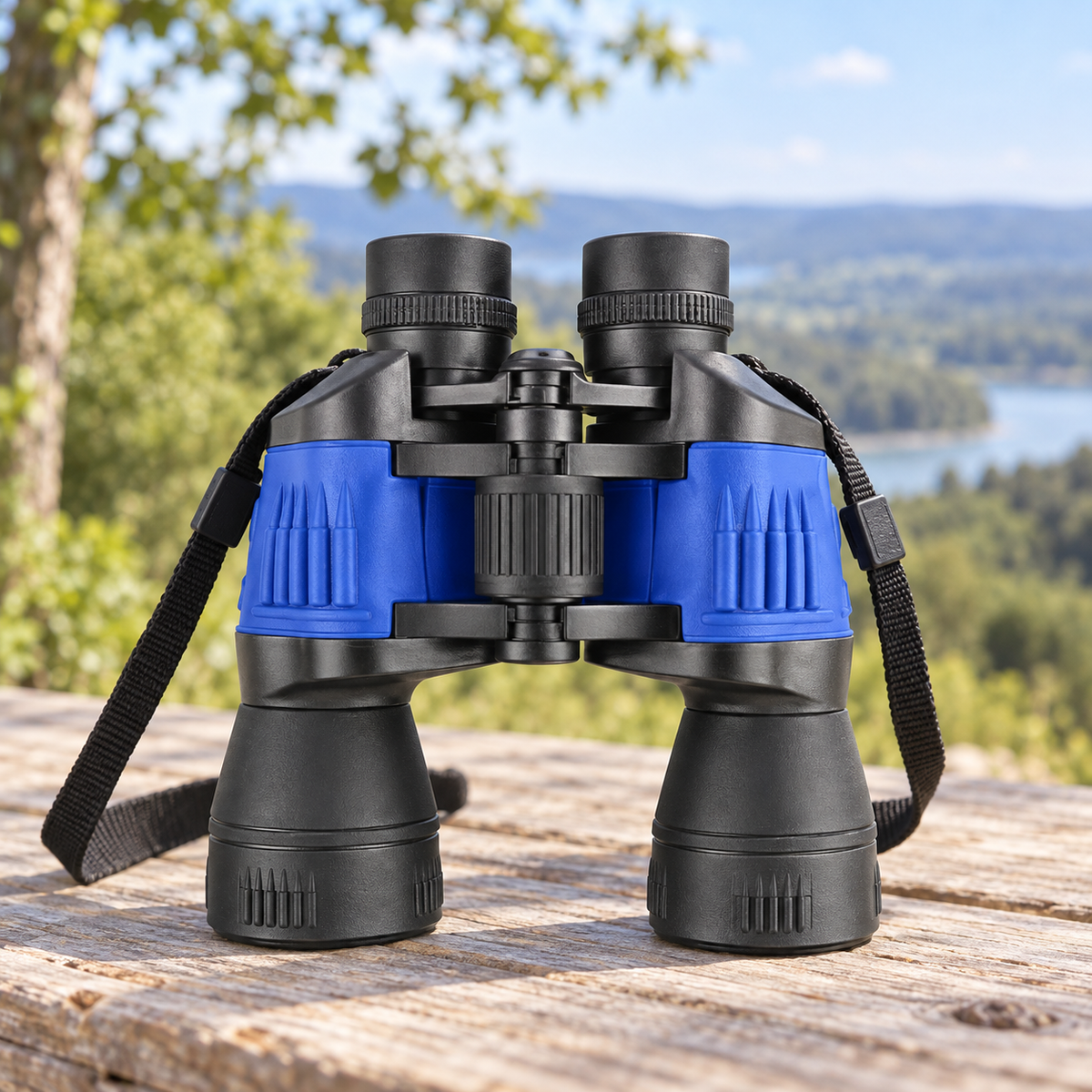 Plavi dvogled 20 × 50 s torbicom – u prostoru