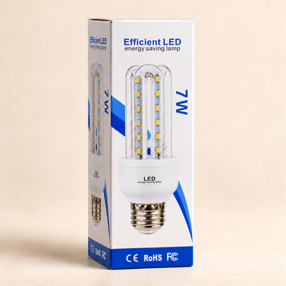Uspravna LED sijalica E27 7 W – 1 komad – studijska fotografija