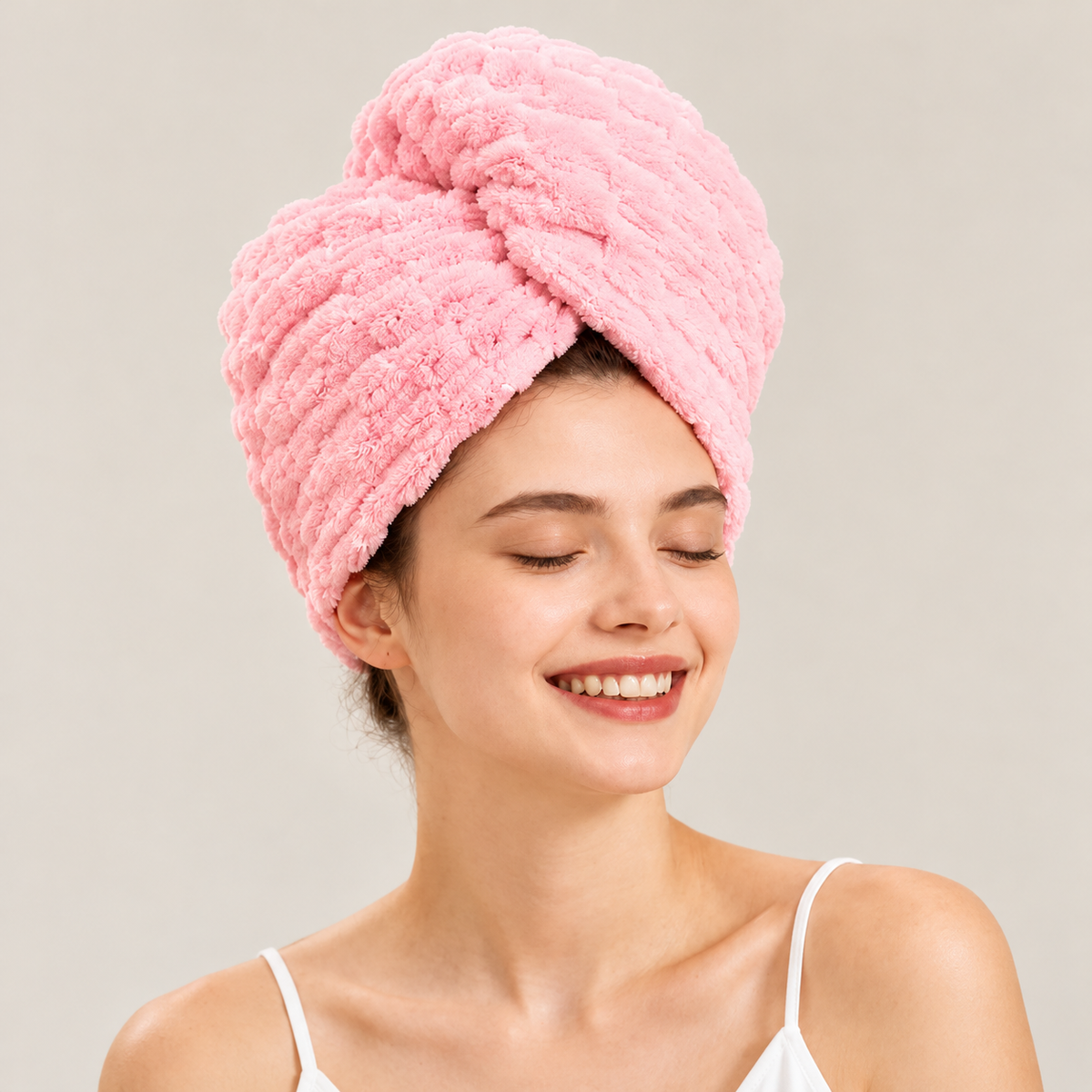 Turban peškir za kosu – izbor tri teksture – prikaz proizvoda