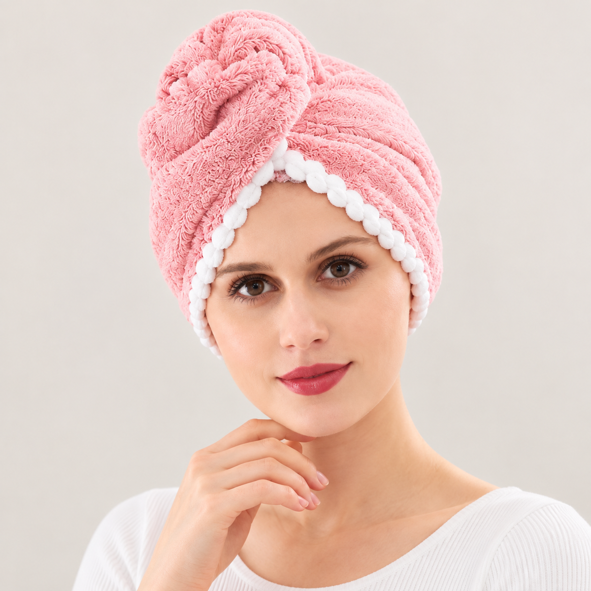 Turban peškir za kosu – izbor tri teksture – prikaz proizvoda