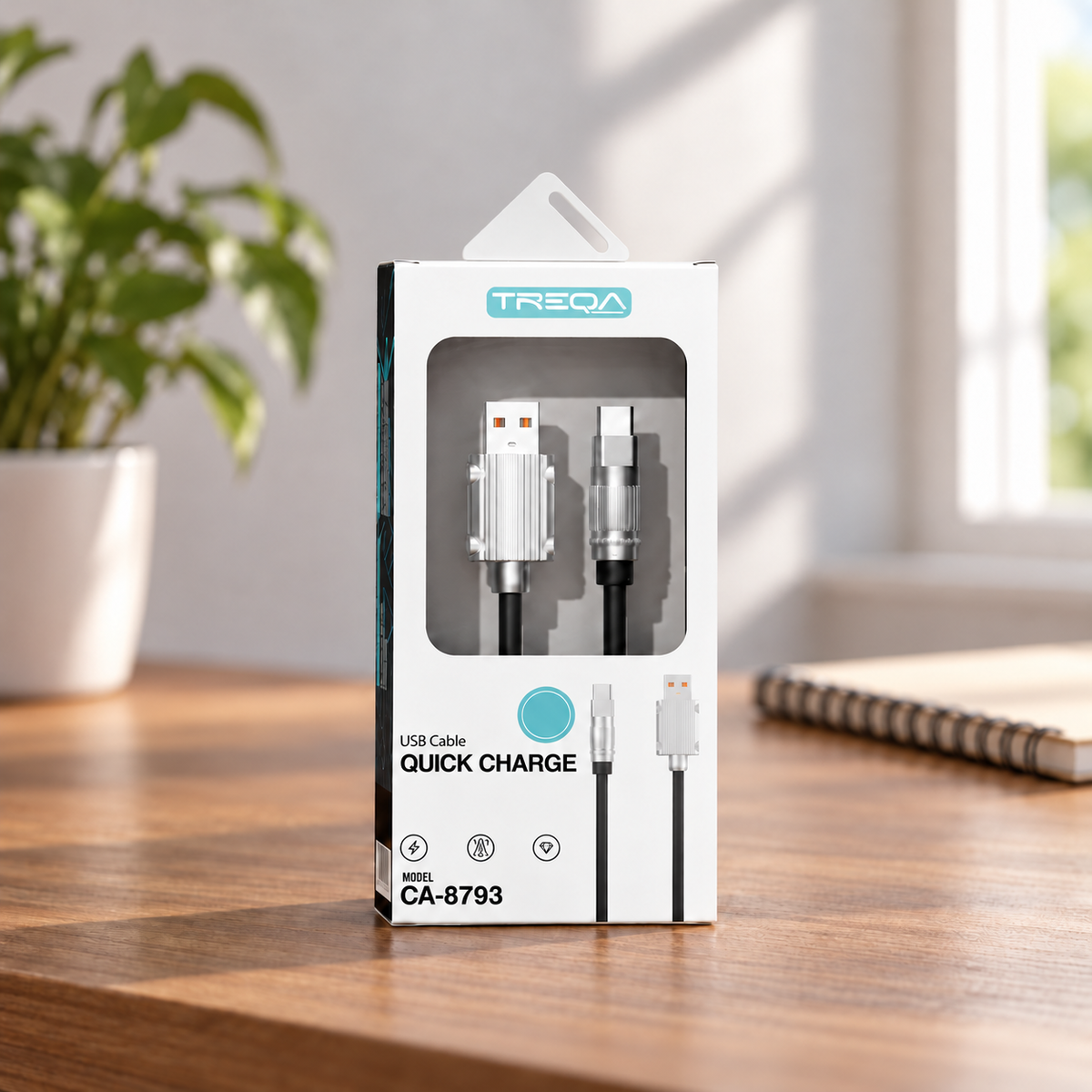 TREQA CA8793 USB-A na USB-C – jedno pakovanje, lifestyle