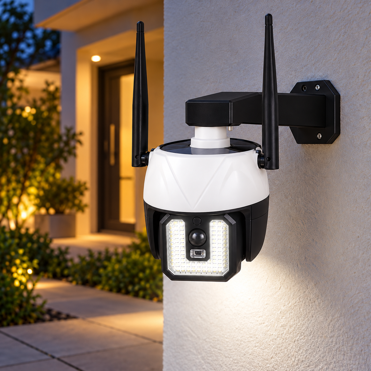 DF-202 solarna LED lampa s PIR senzorom – primjer zidne rasvjete