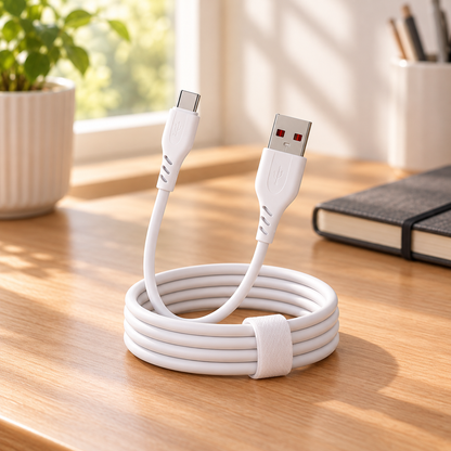 TREQA CA-8643 bijeli USB-A na USB-C kabal 1 m – lifestyle