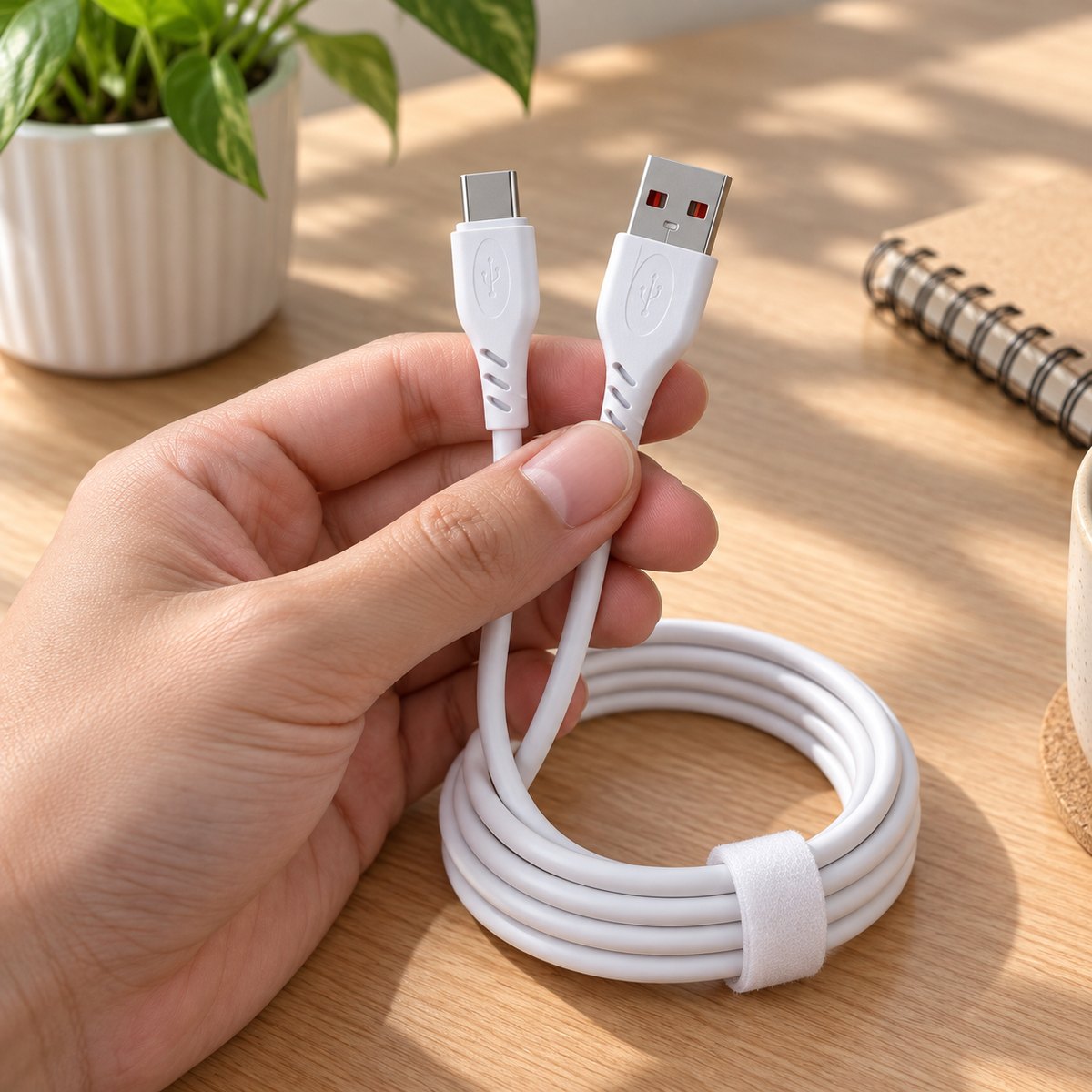 TREQA CA-8643 bijeli USB-A na USB-C kabal 1 m – ugc