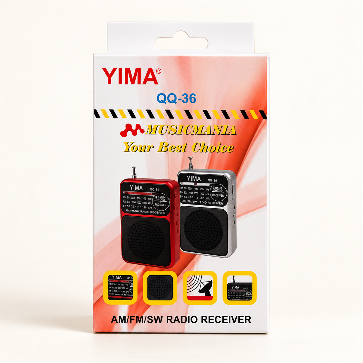 YIMA radio QQ-36 – studijska fotografija pakovanja