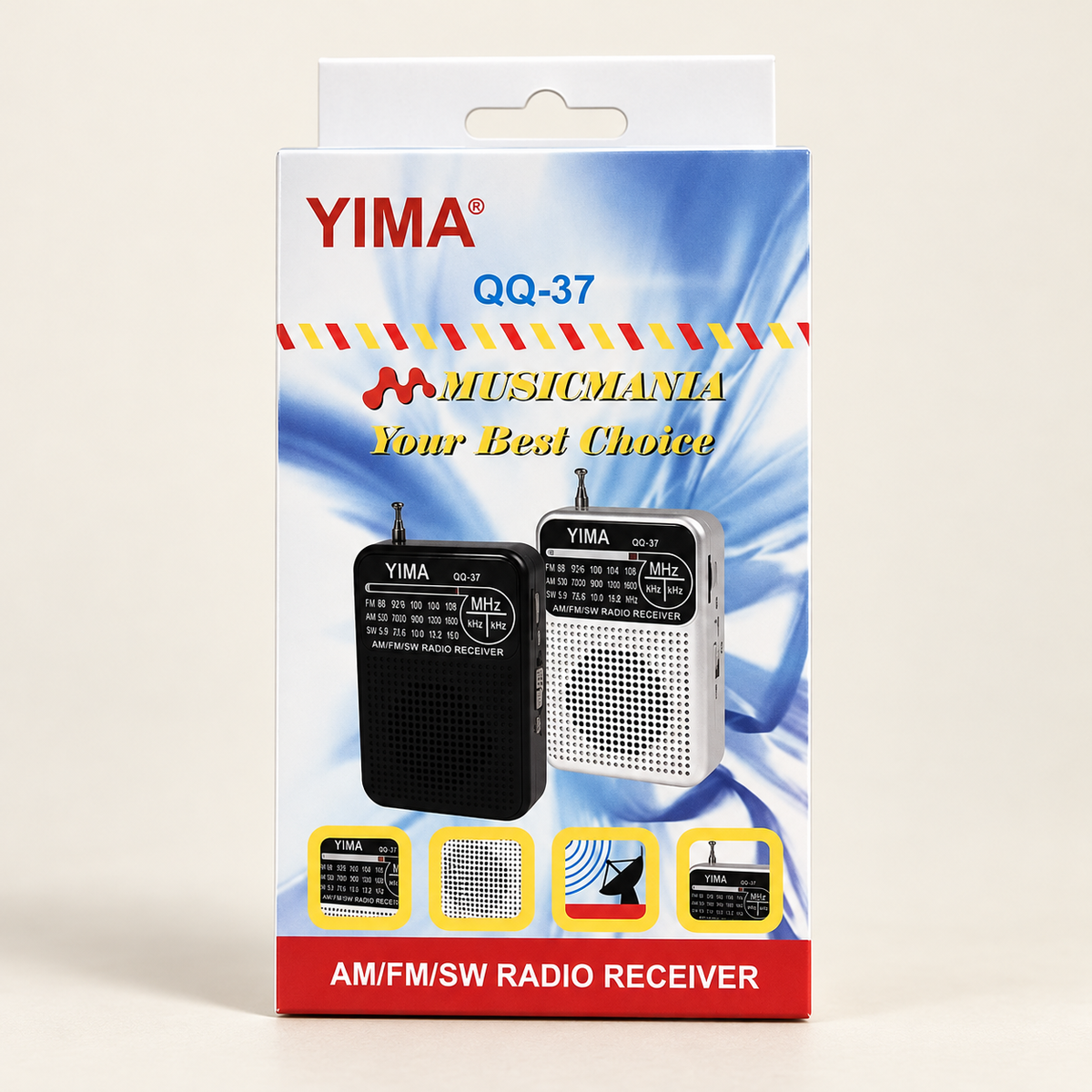 YIMA radio QQ-37 – studijska fotografija pakovanja