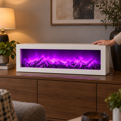 Bijeli RGB dekorativni LED kamin SP26 – ugc