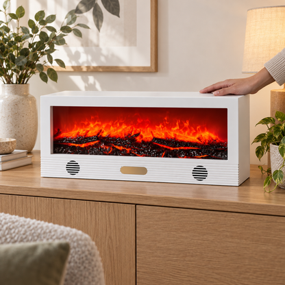 Bijeli dekorativni LED kamin SP91, 50 cm – ugc