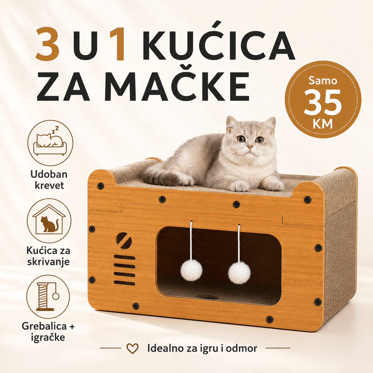 3 U 1 Kućica za Mačke – – – slika 4