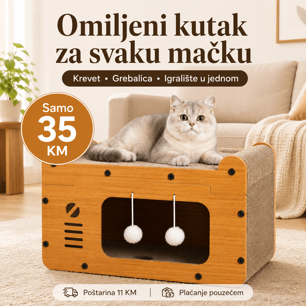 3 U 1 Kućica za Mačke – – – slika 3