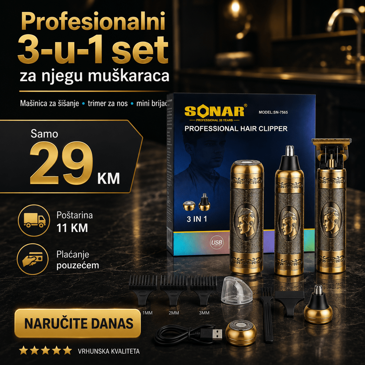 3-u-1 Set za Njegu Muškaraca – – – slika 3