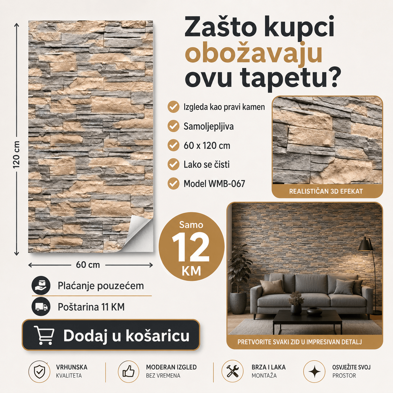 3D Samoljepljiva Tapeta – – – slika 8