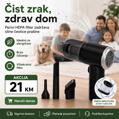 3u1 Prijenosni Mini Usisavač za Dom i Auto – Usisivači i Kućanski Strojevi – – slika 3