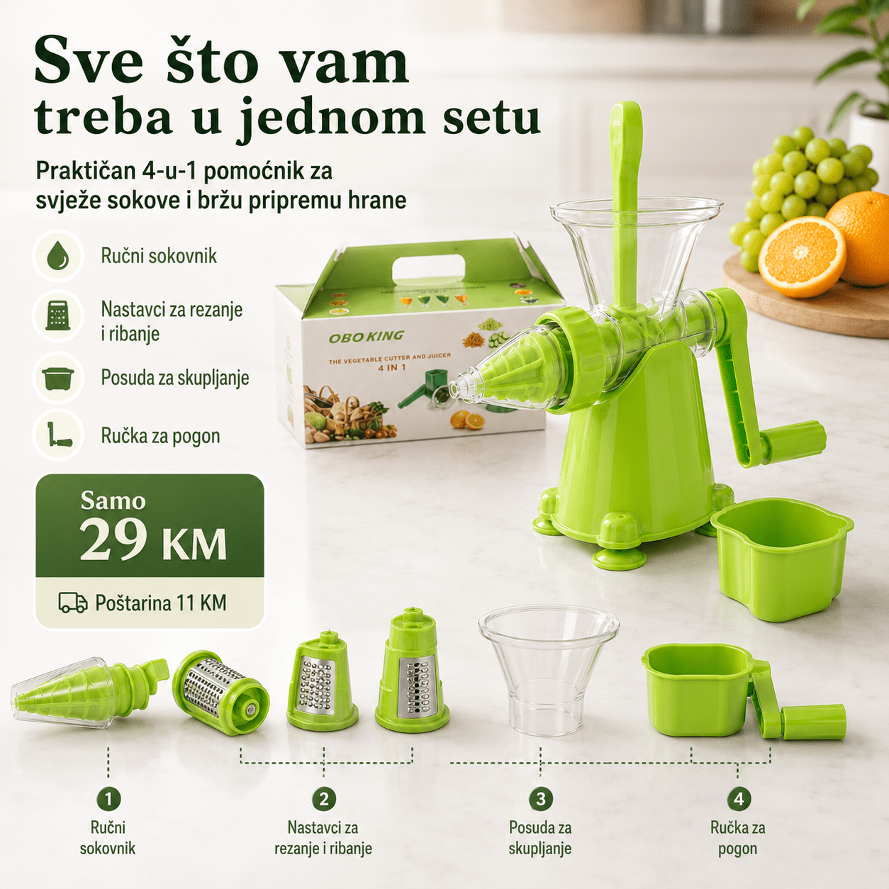4-u-1 Ručni Sokovnik i Rezač Povrća – – – slika 5