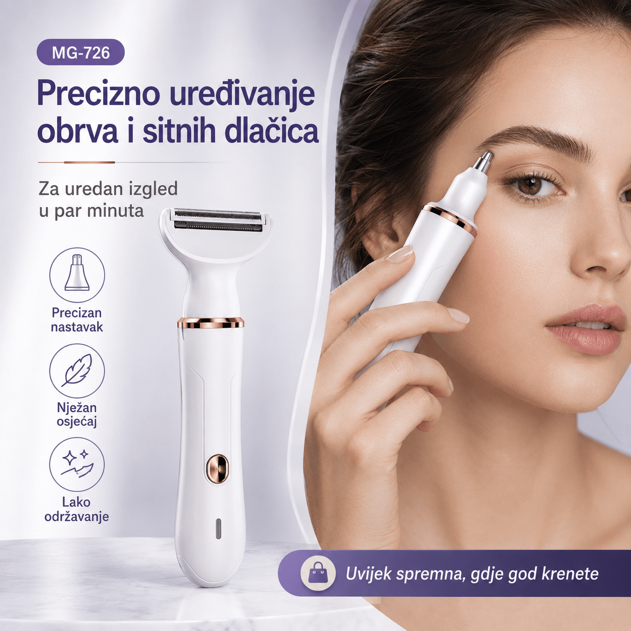 4-u-1 Ženski Električni Brijač i Trimer – – – slika 7