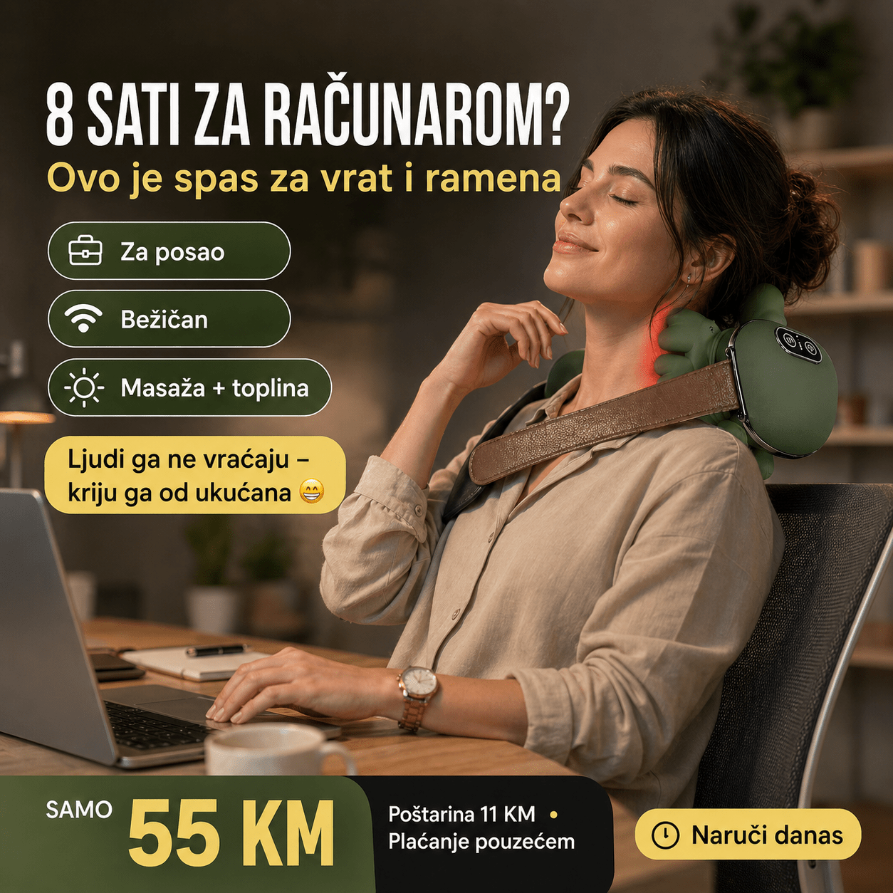 4D Masažer za Vrat i Ramena – – – slika 2