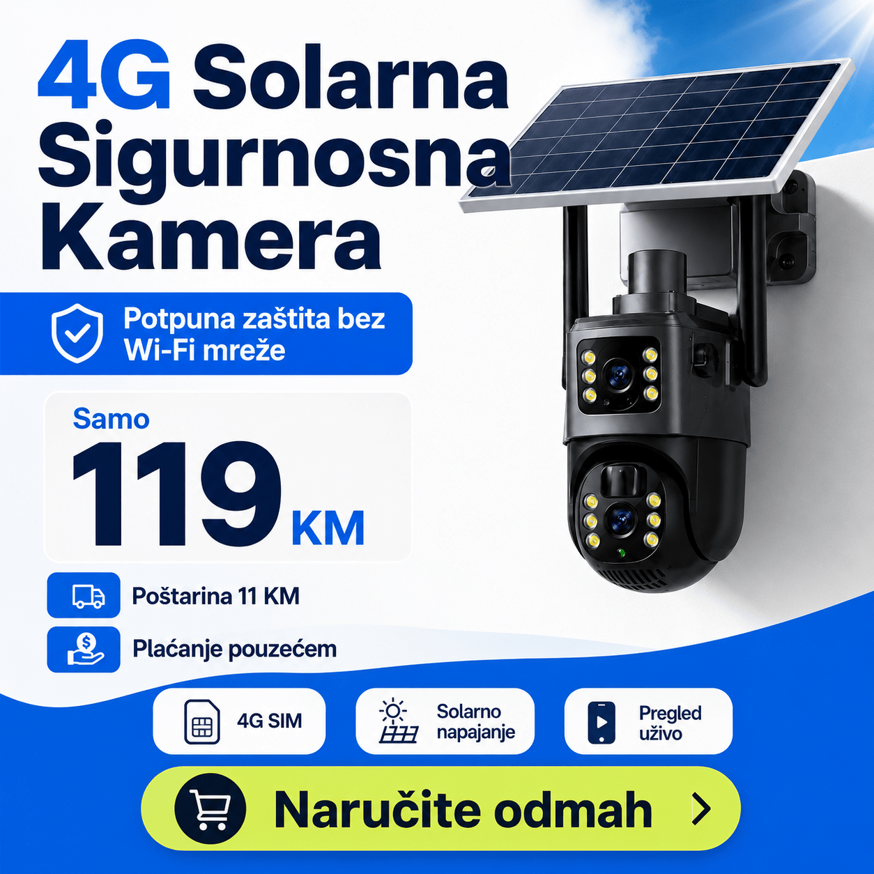 4G Solarna Sigurnosna Kamera – – – slika 2